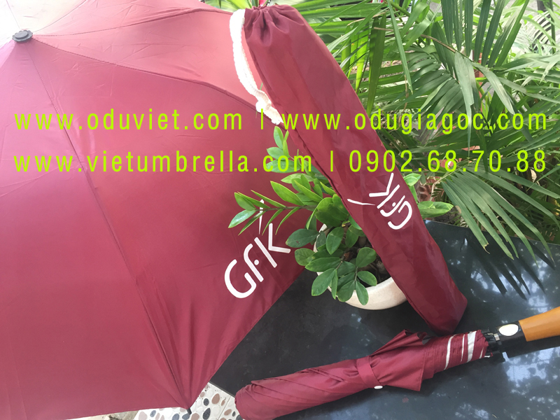 xưởng sản xuất ô dù cầm tay in logo quảng cáo